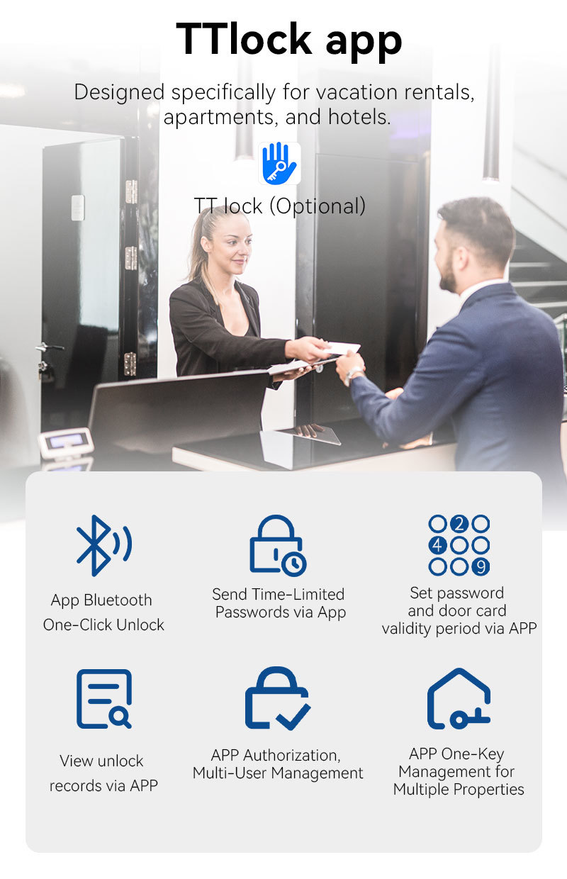 Qleung A19 Smart Door Lock with 6-in-1 Multi Unlock Ways, 0.5s Fast Semiconductor Fingerprint Sensor and Built-in Electronic Doorbell