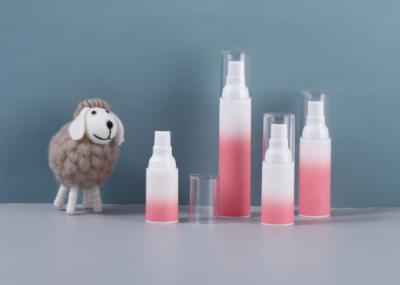 PP Plastic 15ml Cosmetic Airless Bottle Custom Paint Matte Pink Ombre