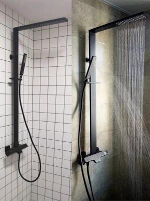 Wall Mounted Black Matte Shower Head Set 8 Shower Head Kit 7-9um