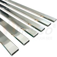 SUS 304 8K Surface miroir PVD Couleur tube rectangulaire en inox 30mmx10mm Taille 1,2mm 1,5mm épaisseur tuyau de salle de bain en acier inoxydable