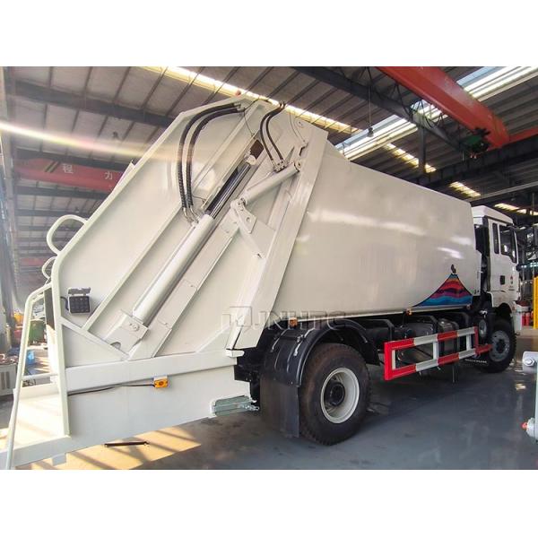 Chauffeur compact de déchets Shacman H3000 345HP 4X2 6 roues Compacteur poubelle