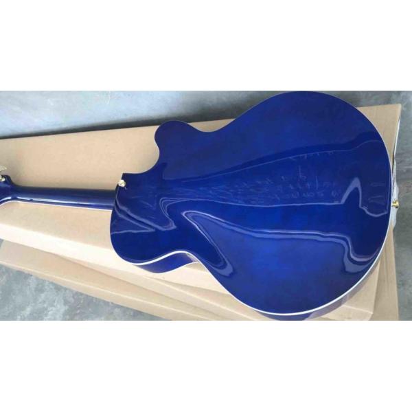 Wholesale New Arrival Left Handed Guitar Jazz 6 String Electric Guitar Semi Hollow Body In Blue