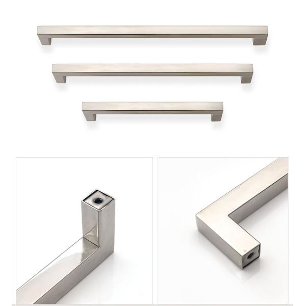 Portão de mão de armazenamento de aço inoxidável para portas de armário