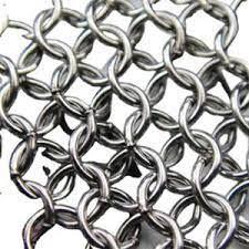 Aço inoxidável Decorativo Chain Ring Mesh Curtain Screen Edifício Parede