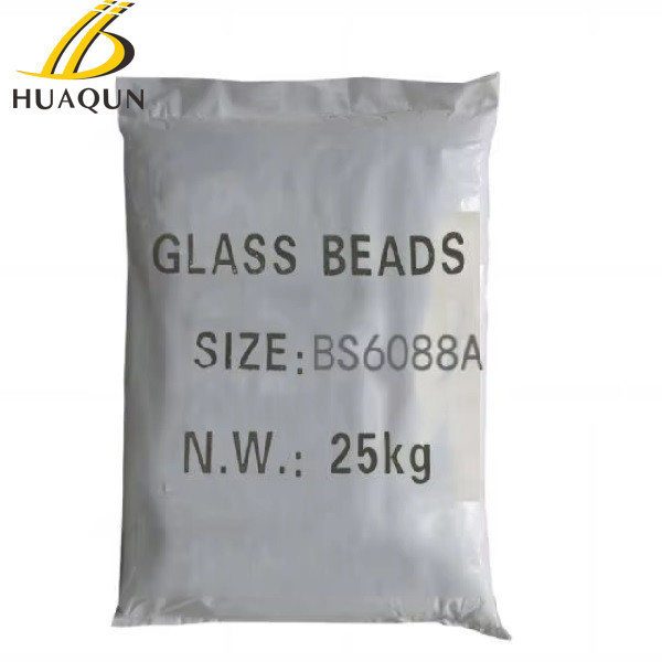Glass Beads / Glass Microspheres For Highway Thermoplastic Road Marking Paint BS6088A 6088B HUAQUN Chinese Factory