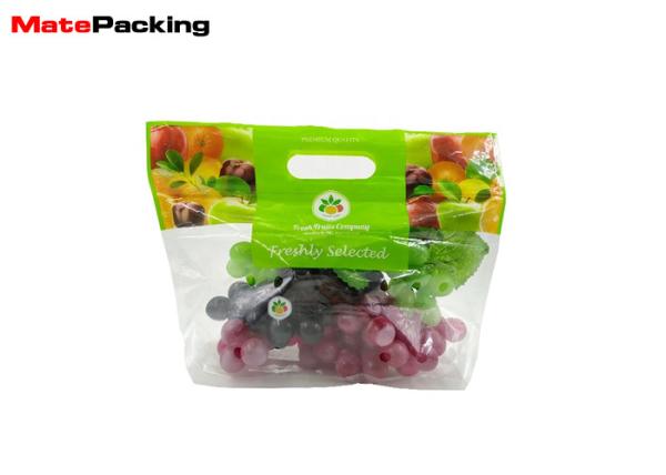 Laminated Material Fresh Vegetable Plastic Packaging Bags Stand Up Zipper Transparent