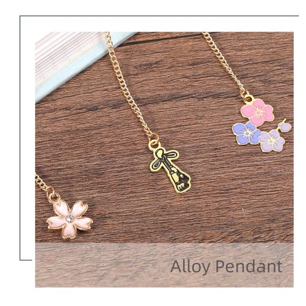 Chinese Style Colorful Signature Pen Set Plastic Gel Pen With Folding Fan Bookmark