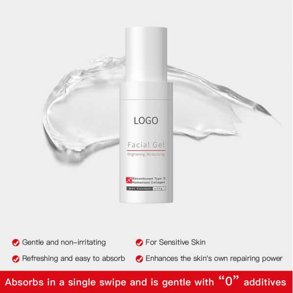 Factory Direct Sales OEM Hydrating Firming Recombinant Type III Humanized Collagen Gel Soothing  Moisturizing Skincare Face Gel