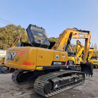 21900kg de segunda mão em bom estado 118kw de potência Sany SY215C Excavator com capacidade de balde 0,8-1,2m3