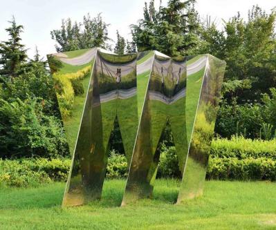 Grande escultura exterior personalizada, nuvem de aço inoxidável das grandes esculturas da jarda do metal