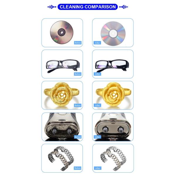 0.6L 42KHz Household Ultrasonic Cleaning Machine 35W Ultrasonic Power