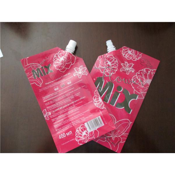 Reusable Stand Up Pouch With Spout , Detergent Packaging Spout Pouch