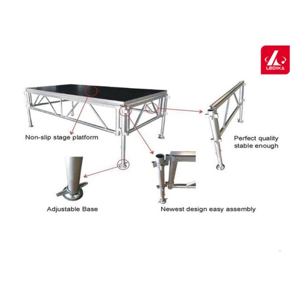 Concert Event Mobile Aluminum Modular Stage Platform 18mm Antiskid Plywood Panel