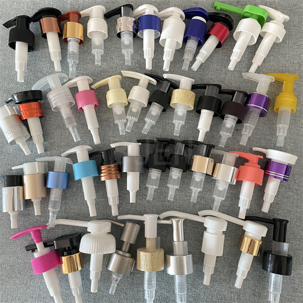 Tipo plástico da esquerda à direita tipo tampa de alumínio distribuidor anodizado da rotação da bomba da loção