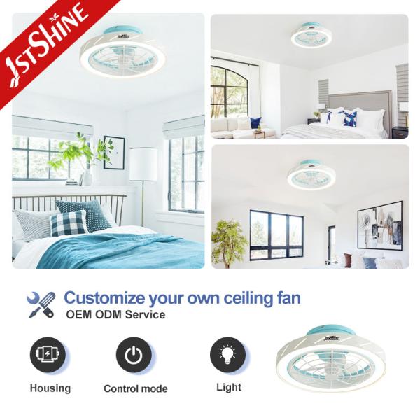 リモコン制御 LED 天井扇風機 20 インチ 低騒音とタイミングのフラッシュマウント