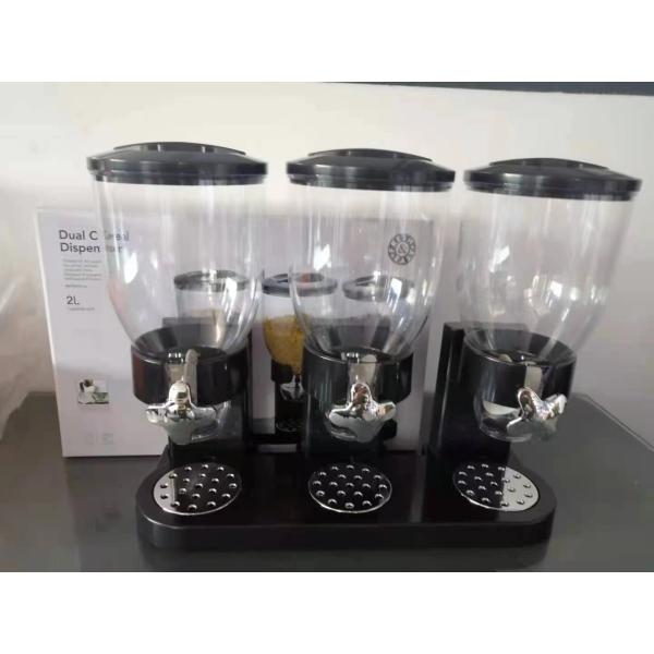 Double-ended Upright Plastic Food Jars 2L Double Cup Cereal Dispenser Dry Food Dispenser