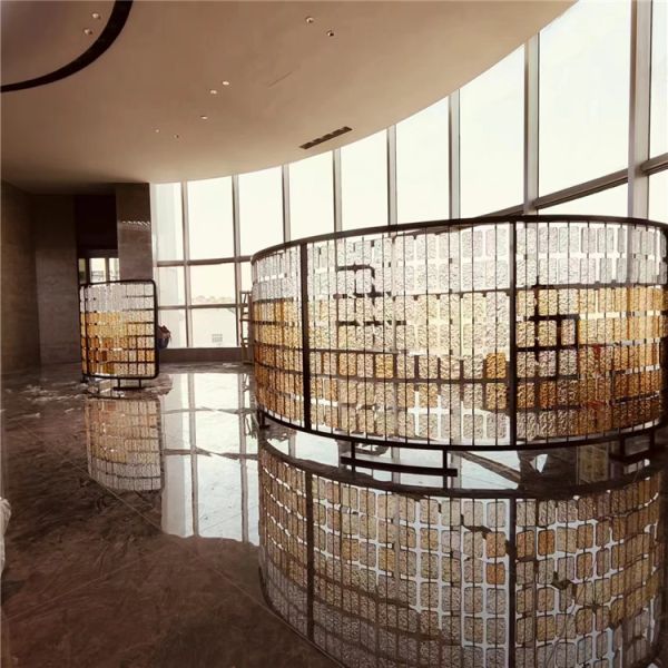 Stainless Steel Metal Room Dividers Partitions Freestanding For Living Area Bedroom
