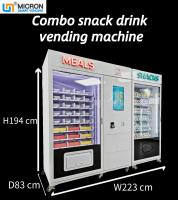 Vente futée de repas de casse-croûte de micron fait sur commande combiné de distributeur automatique avec la micro-onde et le système de refroidissement