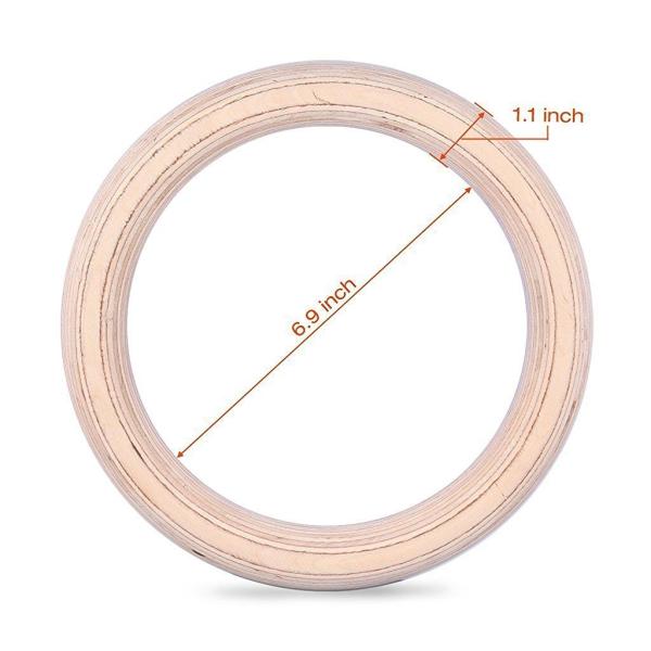 Birch Wood Gymnastic Rings Wooden Birch Wood Gymnastic Rings  Gym Rings