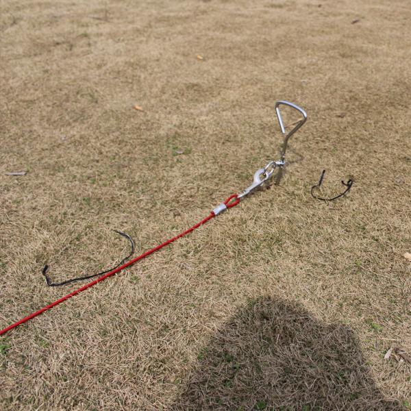 Hand Free Dog Tie Out Cable And Stake PVC Coated With Heavy Duty Spiral Dog Stake