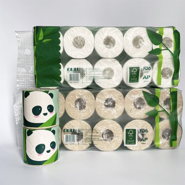 Sinopec Group High Quality Cheap 100% Virgin Bamboo Pulp White Toilet Paper Custom 2ply 3ply Product
