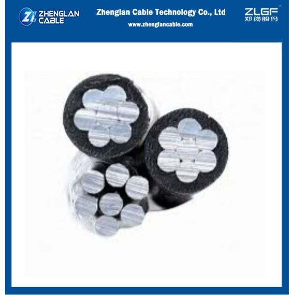 0.6/1kv Aerial Bundled Cable AAC/XLPE+AAC/XLPE+AAAC phase cable with xlepe insulation and neutral cable is bare 2x2/0+2/0AWG