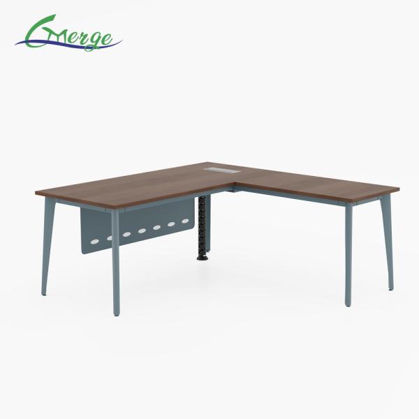 Contemporary Assembly Required Home Office Computer Desk with Cable Management System