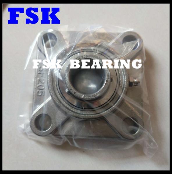 Flanged Type SSUCF205 Pillow Block Bearings Food Grade 304 / 316 / 440 Material