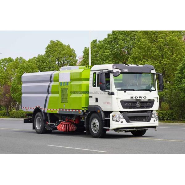 Barredora de carretera con transmisión manual de 16 metros cúbicos Dongfeng Tianjin para carreteras y calles