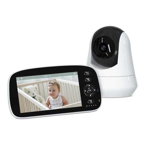 5.0 pulgadas Video Babyfoon Dos vías de audio Temperatura de visión nocturna Detección de lloro del bebé Monitoreo