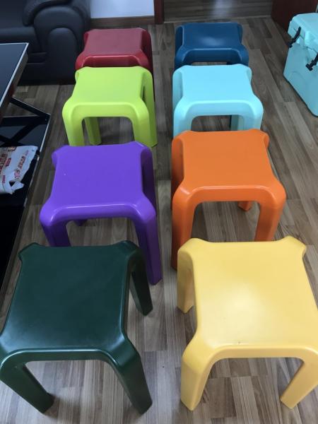 strong and stable four legs colorful rotomolded plasric stool which can be nested
