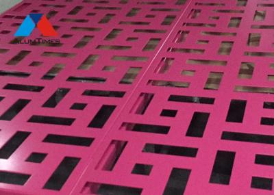 Engraved Perforated Aluminium Decorative Panel PVDF Coating For Exterior Wall