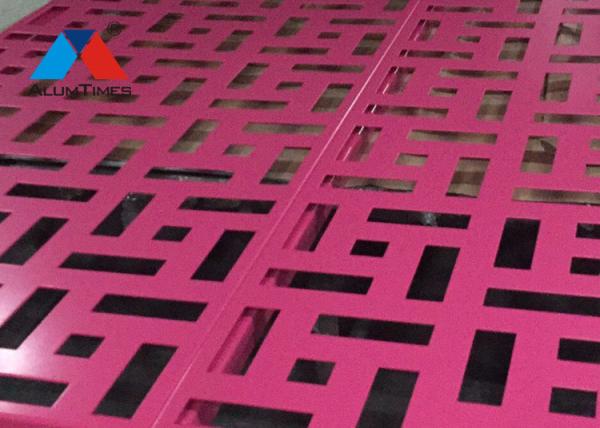 Engraved Perforated Aluminium Decorative Panel PVDF Coating For Exterior Wall