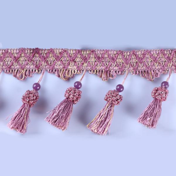 Handmade fashionable chain beads lace tassels fringes for curtain/sofa/pillow decoration