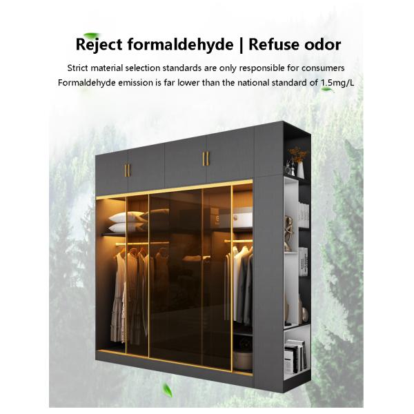 Modern Wooden Cabinet Sliding Door Bedroom Closet Wardrobe with E1 Manufactured Wood