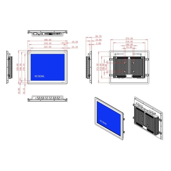 17-Inch Durable Touch Display for Industrial Automation and Logistics Operations