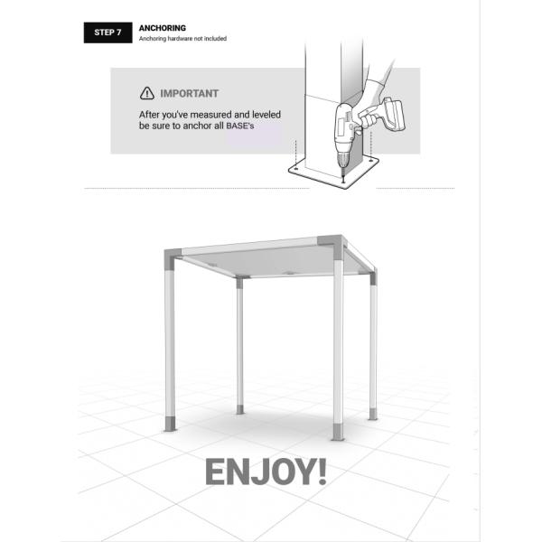 Металлический пергольный болт с подъемным брекетом