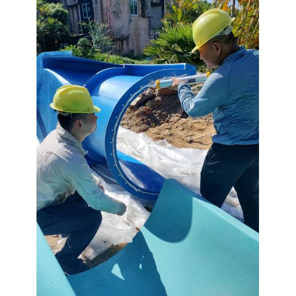 Multi Lane Type Spiral Fiberglass Water Slides Customized