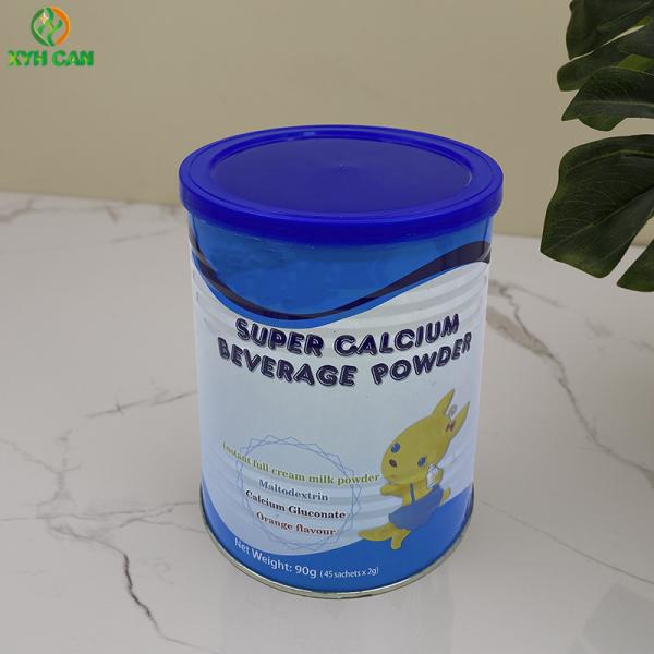 Milk Powder Metal Tin Containers 0.23mm Thickness For Calcium Fortified Beverage