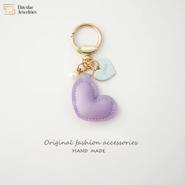 Heart Keychain Pendant Love Car Key Ring Charms Bag Backpack Metal Decoration