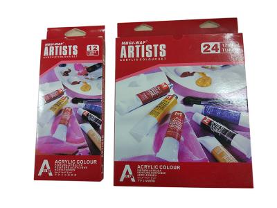 Free Combination Color Art Painting Colours Acrylic Color Set 12 X 12ml / 24 X 12ml Tubes