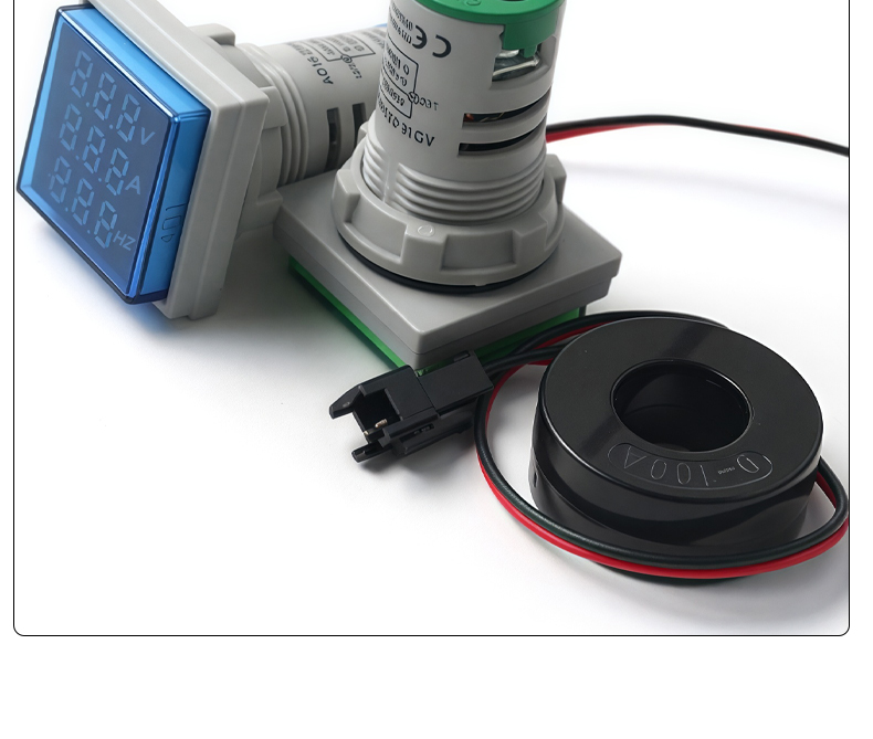 Mini LED Digital Indicator Light AD16-22 Three Display Meter for Voltage Current Hertz Panel Meters