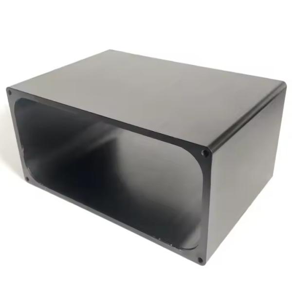 Черный анодированный светодиодный свет водонепроницаемый корпус алюминиевый теплоотводы трубки с CNC обработки услуг