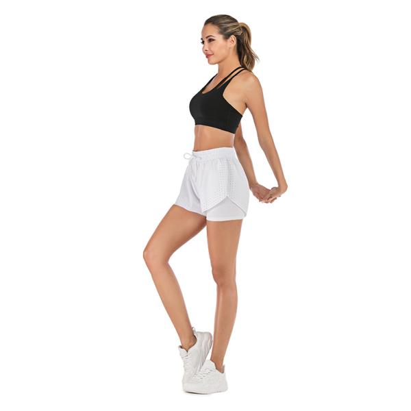 Лазер Richee отрезал женщин 2 в 1 атлетическом шорты, короткие идущие дамы брюк