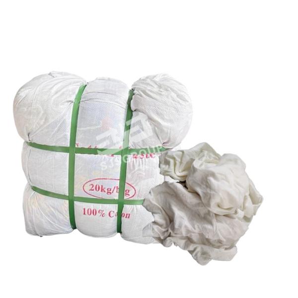 panos de limpeza brancos do algodão de 100kg/Bale 35cm