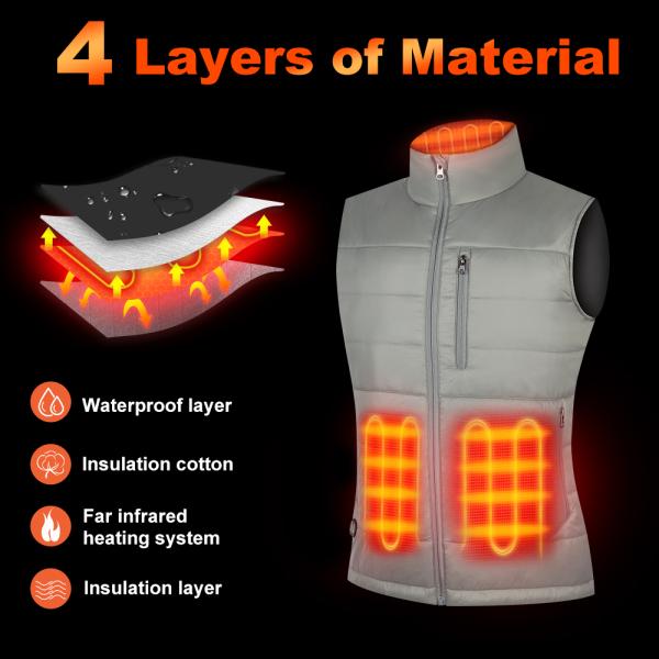 Les hommes de la meilleure qualité de femmes que le gilet passionné USB d'hiver a piqué la veste de douille ont capitonné Gilet