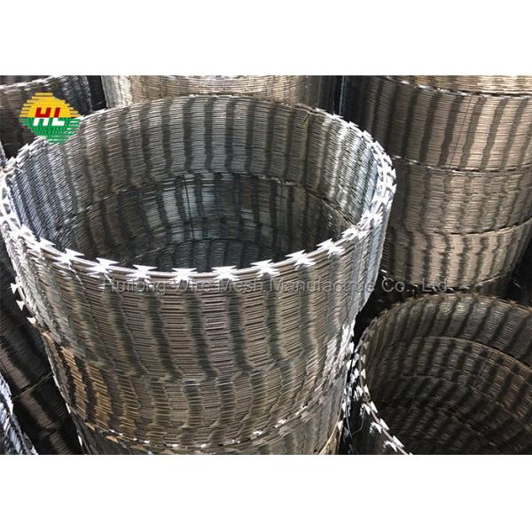 700mm High Zinc BTO 22 Concertina Barbed Wire Double Helix For Extreme Weather