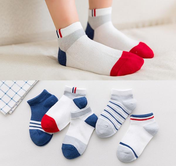 Eco Friendly Seamless Kids Cotton Socks , Customized Logo Kids Designer Socks