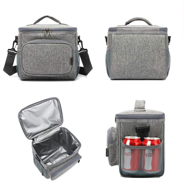 Insulated Lunch Box Portable Lunch Bag Adult Kids with Shoulder Strap