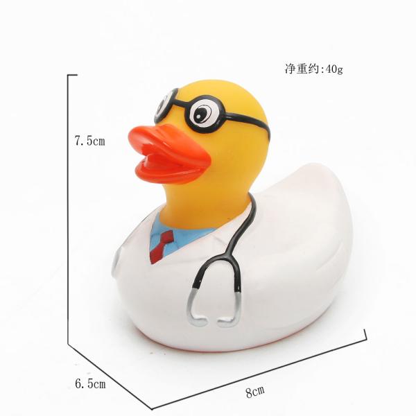 Vinyl Nurse Doctor Ruber Duck Mini Size 7.5cm Height Harmless For Bath Tub